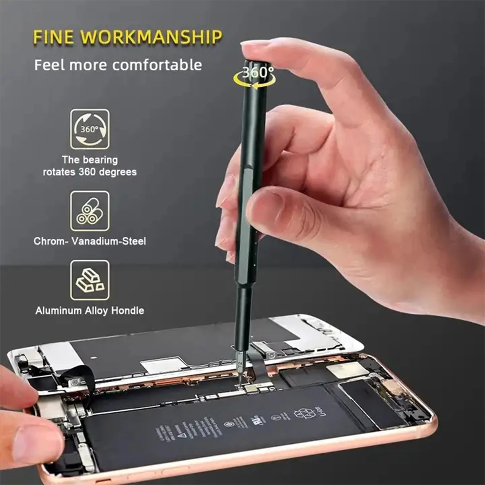 Juego de destornilladores electrónicos de precisión 72 en 1, brocas de controlador magnético reemplazables para iPhone, iPad, herramientas de reparación del hogar, BST-8968