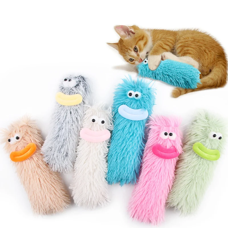 Plush Cat Toy Indoor Bite Resistant Pet Catnip Pillow Toys For Kitten Fun Soft Interactive Cat Playing Toy Pet Supplies