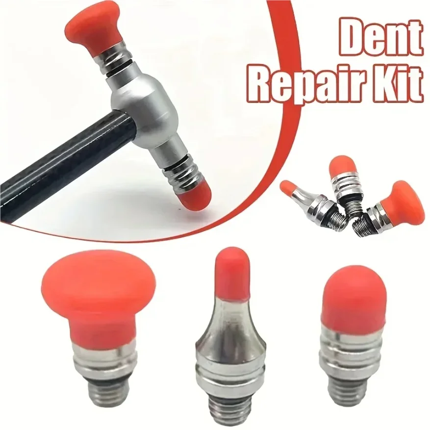 

3-Pack Auto Body Dent Repair Hammer Replacement Heads, Universal Concave Convex Surface Correction Tool for Car Body Shaping