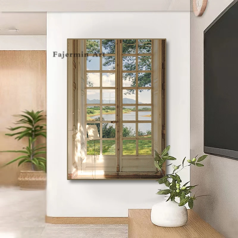 

Landscape Outside The Window Modern Art Landscape Painting Canvas Poster Wall Art Picture Print for Living Room Home Decor