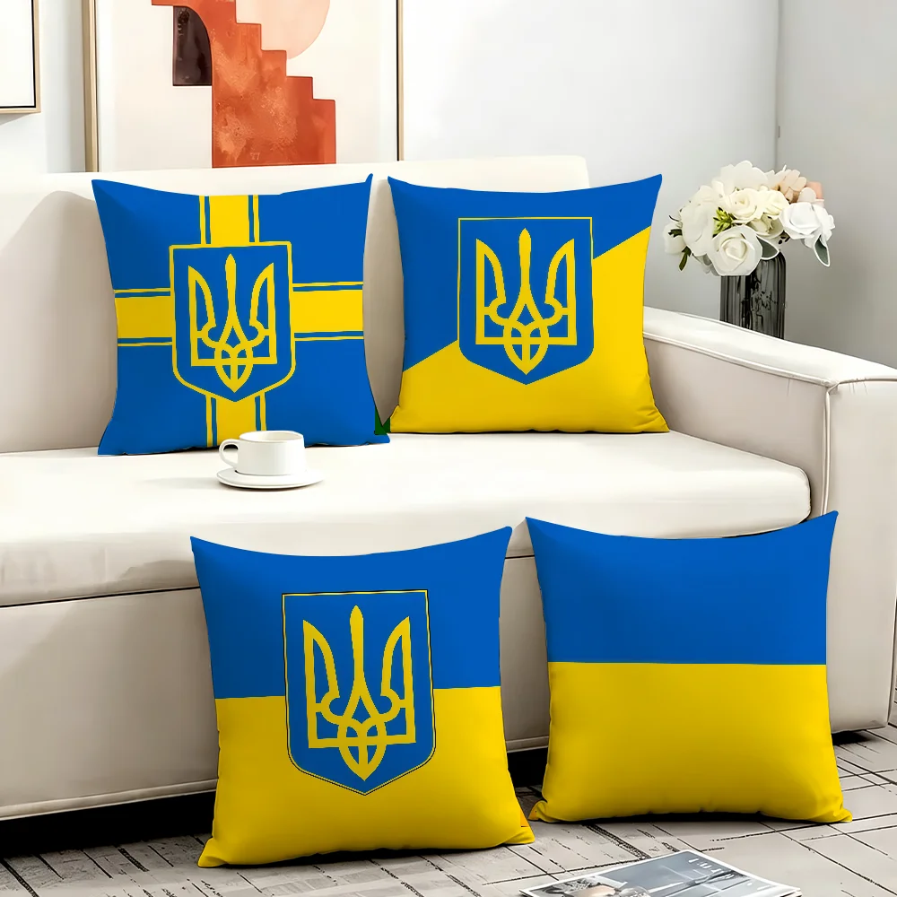U-Ukraine flag cushion cover Comfortable Decorative For Bedroom Living room Dormitory Picnic and Holiday Decoration