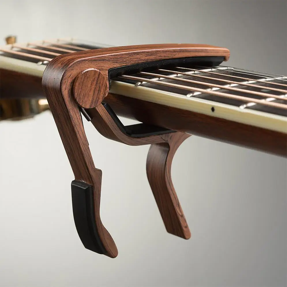 

Guitar Capo Rose Wood Grain Durable Clamp Rubber Padded Acoustic Electric Guitar Capo Accessories