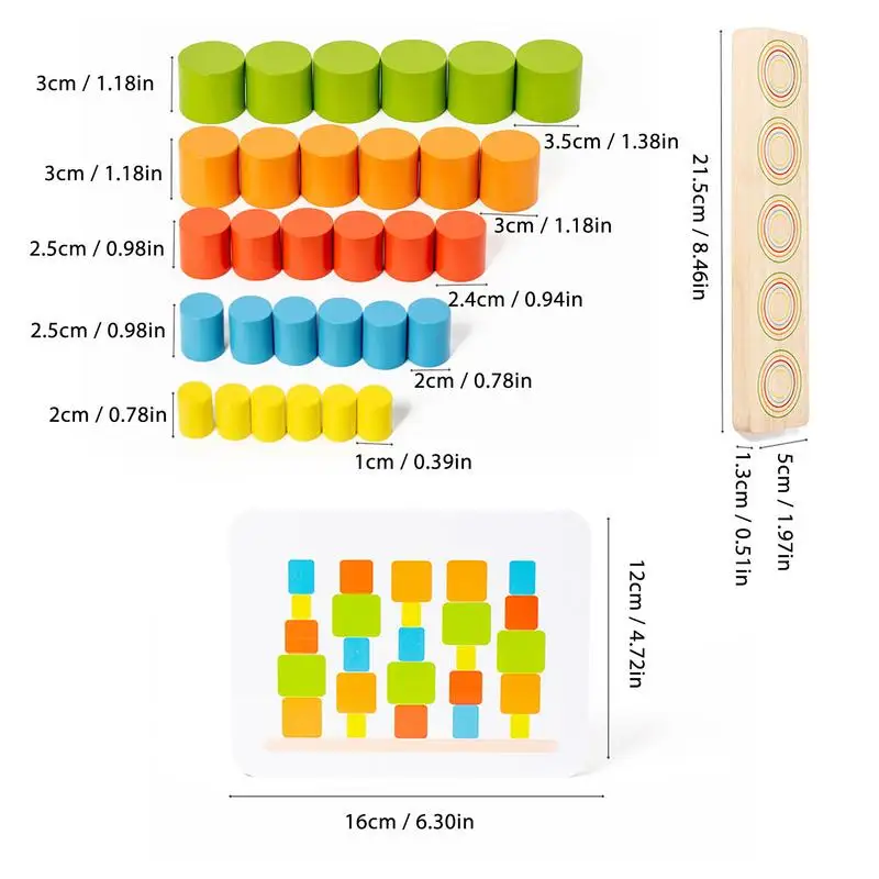 Blocchi di costruzione dell'equilibrio in legno blocchi di legno gioco di impilamento e bilanciamento giocattoli di apprendimento Montessori apprendimento prescolare educativo