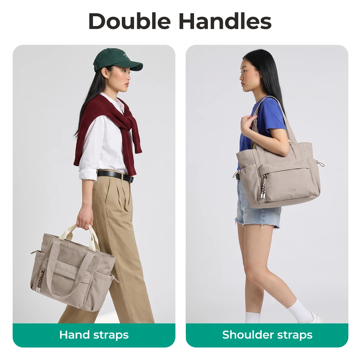 BAGSMART Damen-Tragetasche mit mehreren Taschen, wasserabweisende Schultertasche, für Pendler, Schule, Mama, Reisen, Freizeittasche – Detail 8