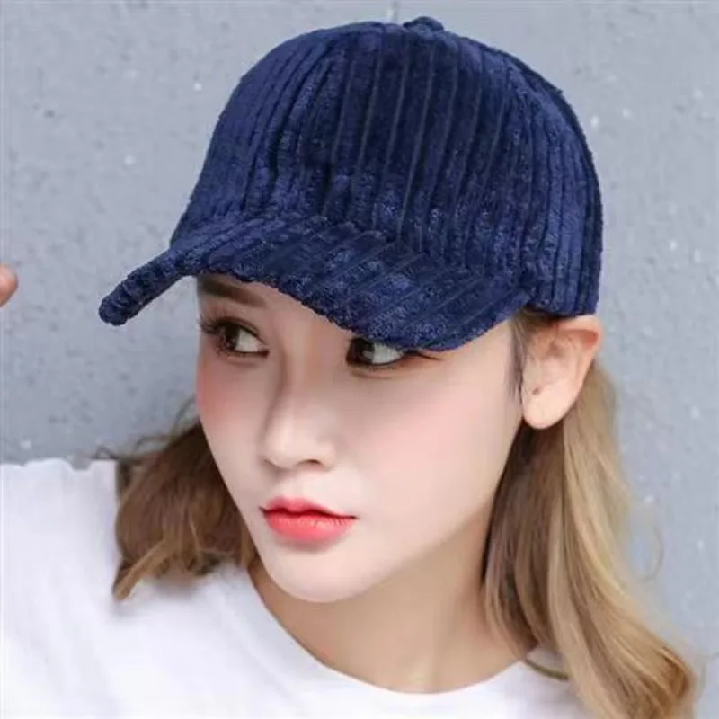 New Corduroy Baseball Cap Women Men Autumn Winter Warm Hat Vintage Unisex Baseball Adjustable Polo Trucker Cap Hat