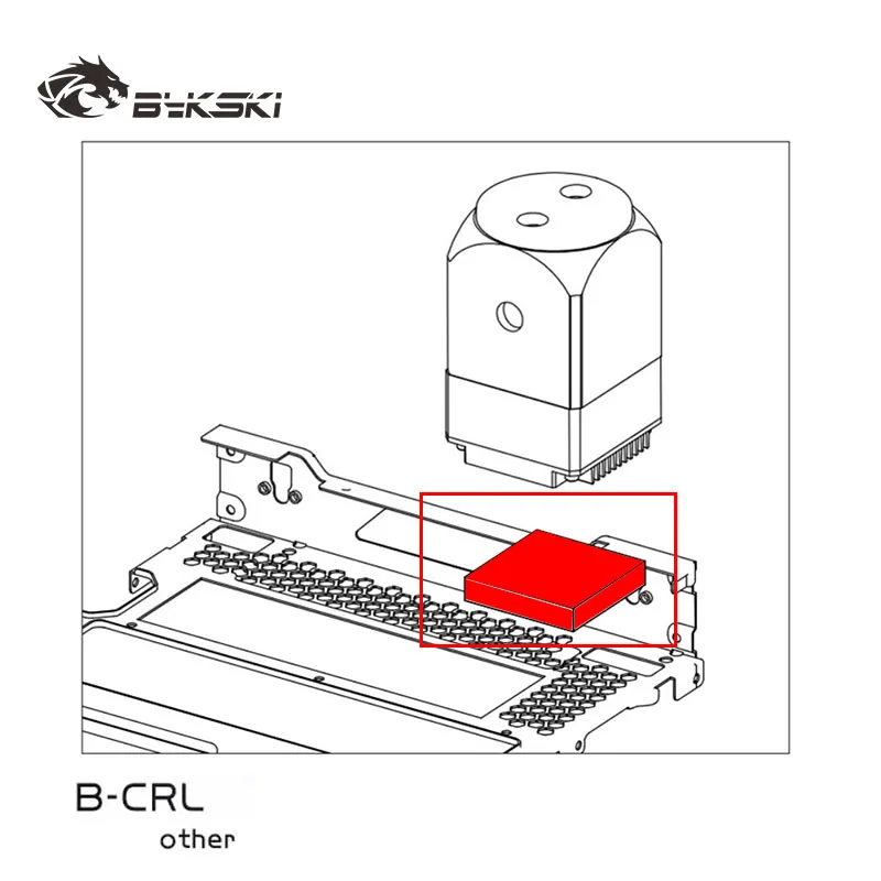 Bykski D5 / DDC water pump shock pads / shock-absorbing cotton 50x50x10mm B-CRL