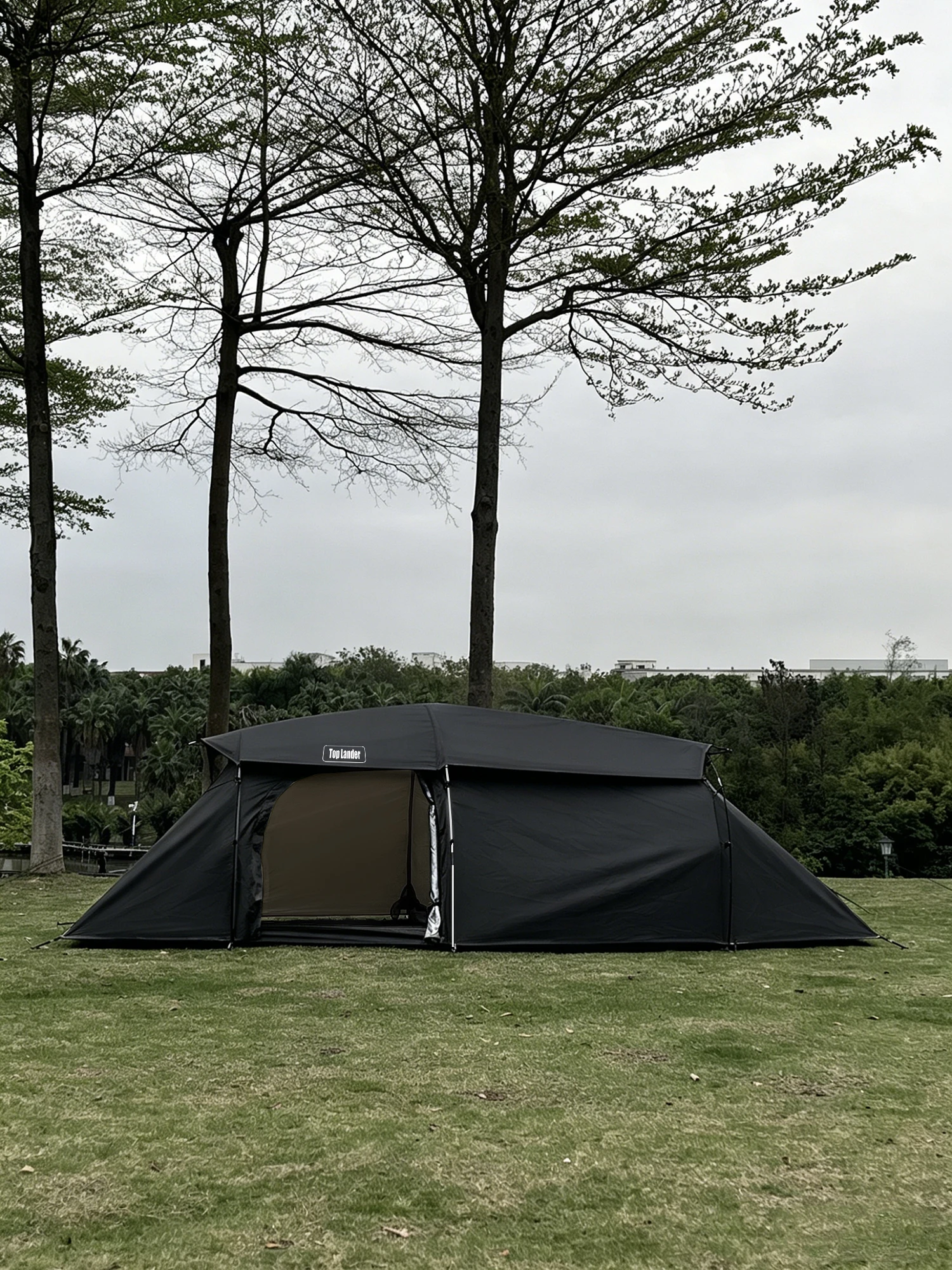2-Personen-Zelt mit Hundebereich, abnehmbarem Dach, wasserdicht, sonnengeschützt, 3-Raum-Haustier-Unterstand, Outdoor-Reise- und Wanderzelt für den Park – Detail 36