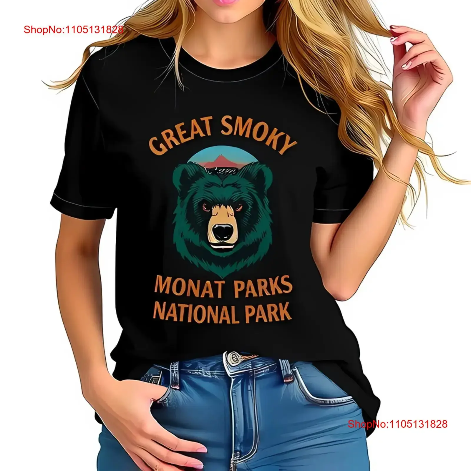 

Хлопковая футболка с яркими великолепными дымчатыми горами, винтажная стираная дизайнерская одежда с графическим рисунком, уличная одежда, топ для повседневной носки