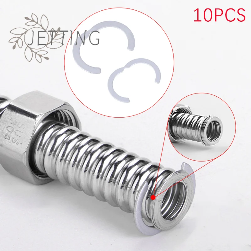 HOT 10pc Solar Stainless Steel Corrugat Pipe Segment Rings DN16 DN20 DN25 DN32 Solar Corrugated Pipe Special Circlip Solar Parts