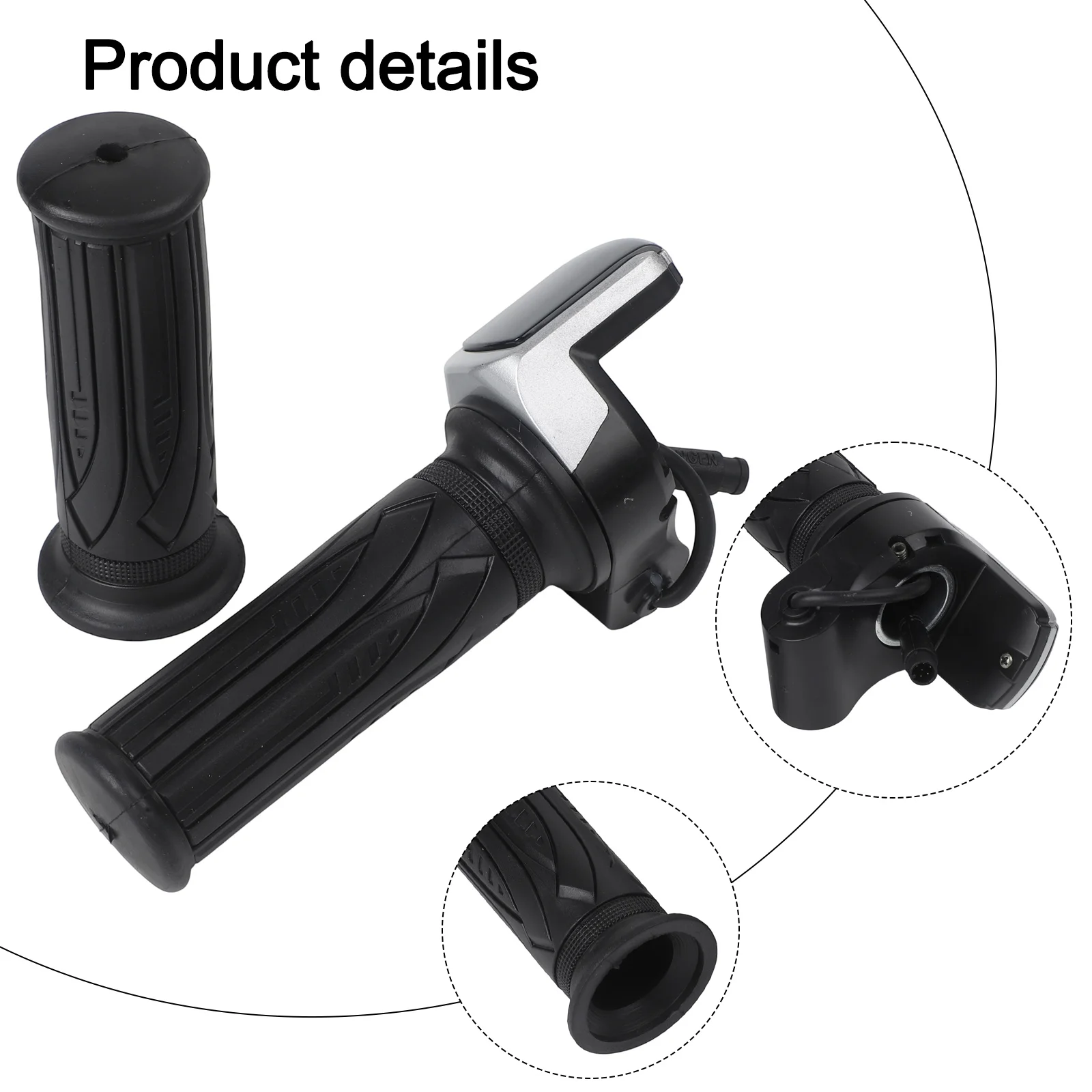 أجزاء مفاتيح زر بدء مركبة كهربية خنق واجهة تعريف دعم 1 زوج مفاتيح 48 فولت خنق قبضة ABS