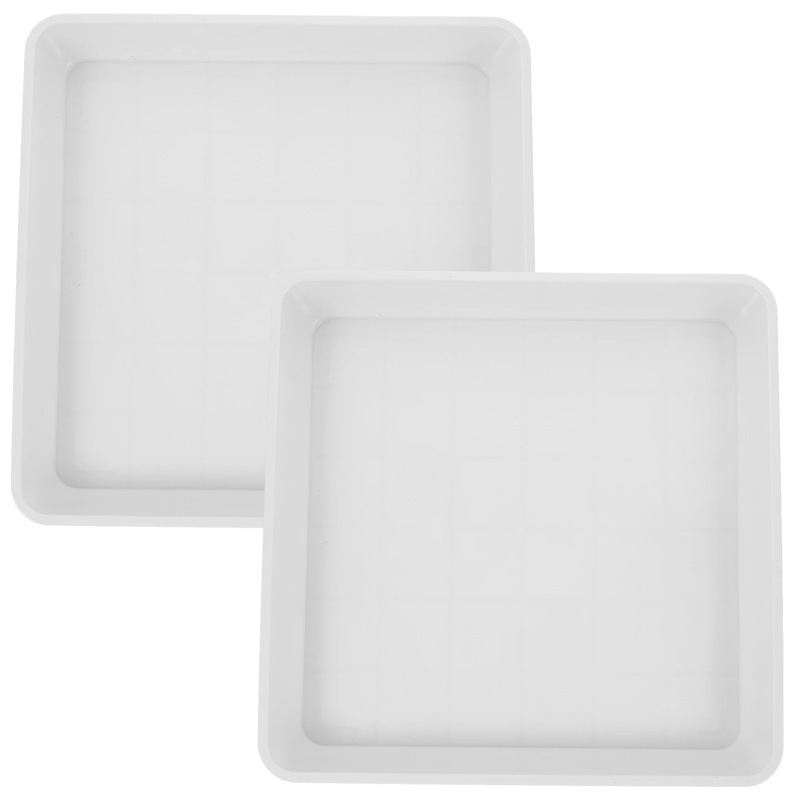 

2 Pcs Flower Pot Tray Thick Plastic Sturdy Durable Square Plants Saucer Protect Surface Bonsai Plant Pots Decor