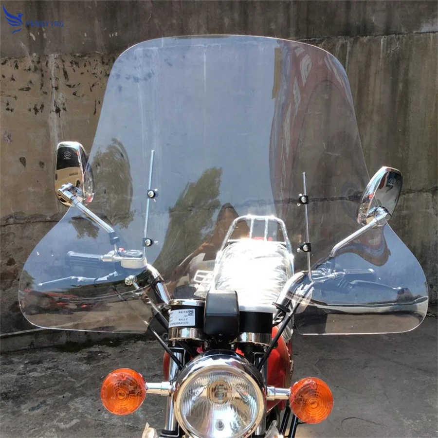 Motorcycle, Electric Vehicle, Scooter, Tricycle, General Windshield, Windshield, PC HD Widened Hand Guard