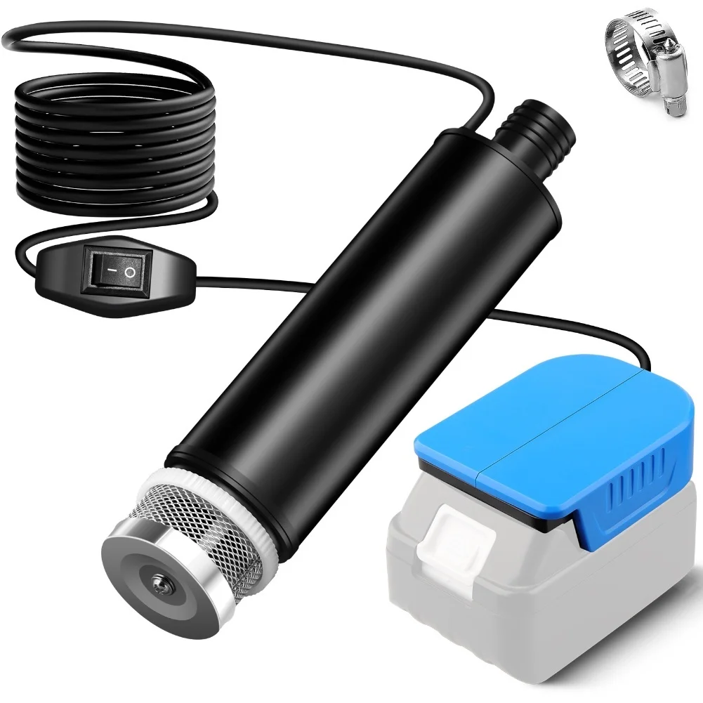 Die elektrische kabellose Tauchpumpe ist mit 18-V-Batterieadaptern Bosch/Dewalt kompatibel und eignet sich für Gärten, Pools, Teiche