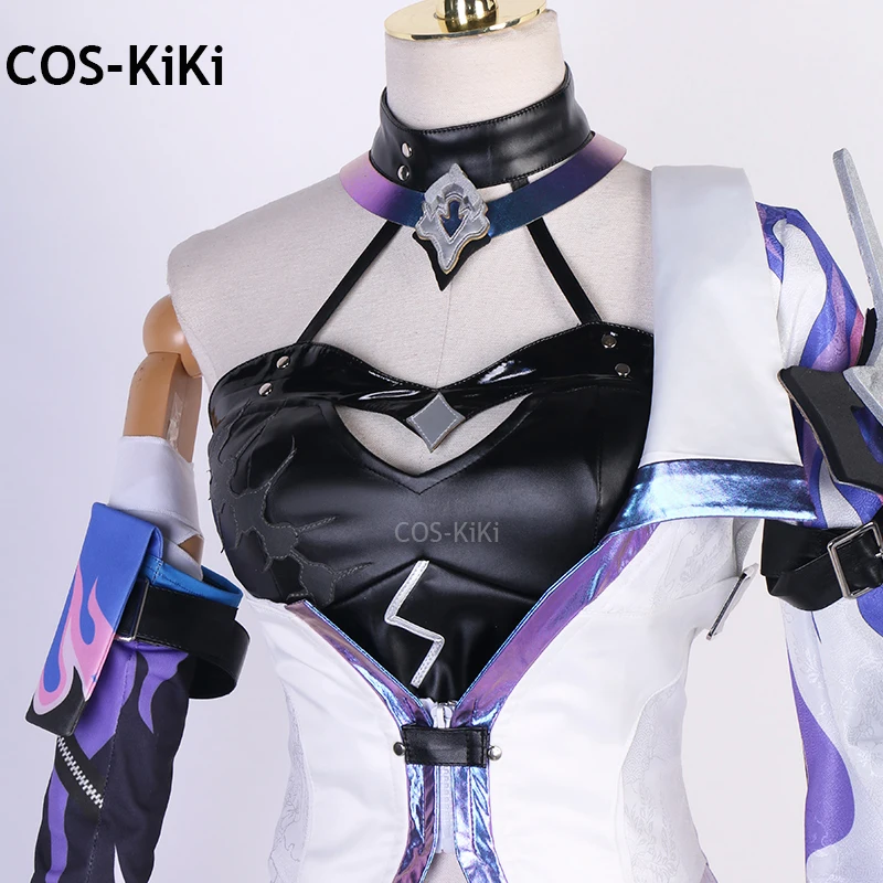 COS-KiKi Honkai: Star Rail Acheron Game Suit Sexy Lovely Uniform Cosplay Costume Halloween Carnival Party Role Play Outfit Women