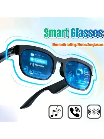 2026 New Smart Glasses AI Translation Bluetooth Conversation Recording Listening To Music Smart Sunglasses for Men Women