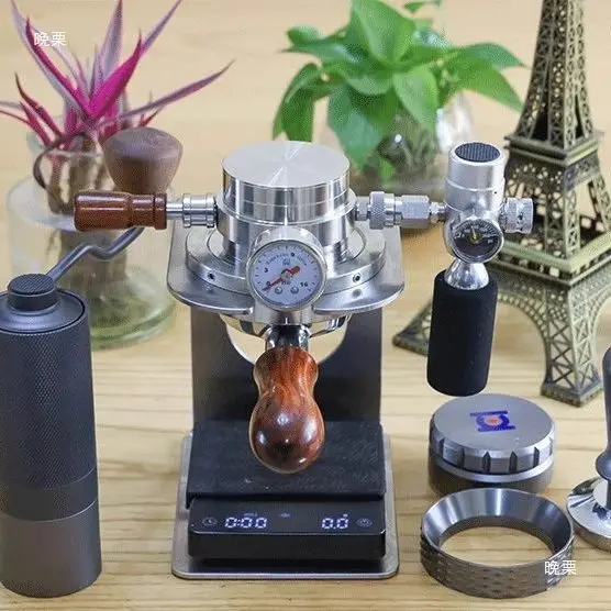 Pneumatic Espresso Coffee Machine G 63 Portafilter Lever Manual Maker Portable for Home Bar