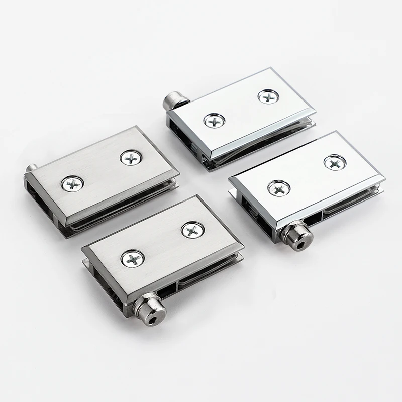 Cheap+Stock 4Pairs Zinc Alloy Cabinet Pivot Hinges Shopping Mall Display Cabinet Door Hinges for 5~8mm Glass