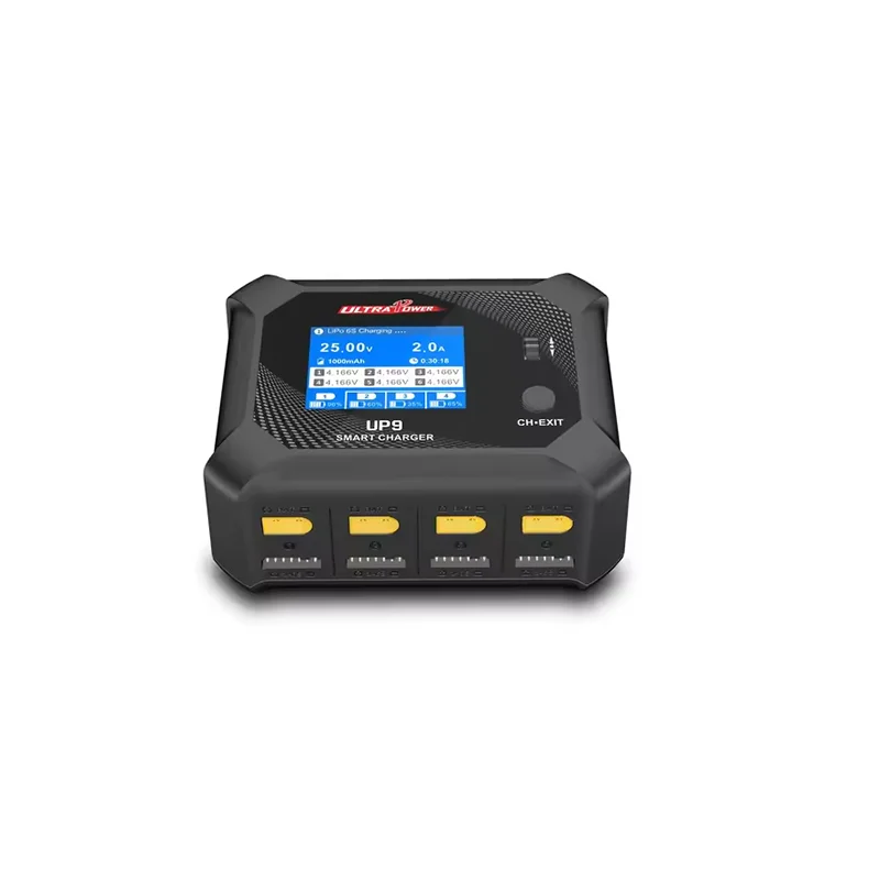 UltraPower UP9 LCD Smart Battery Balance Charger AC 100W DC 200W Four Channel Discharger for Lipo LiHV Lilon LiFe NiMH RC Model