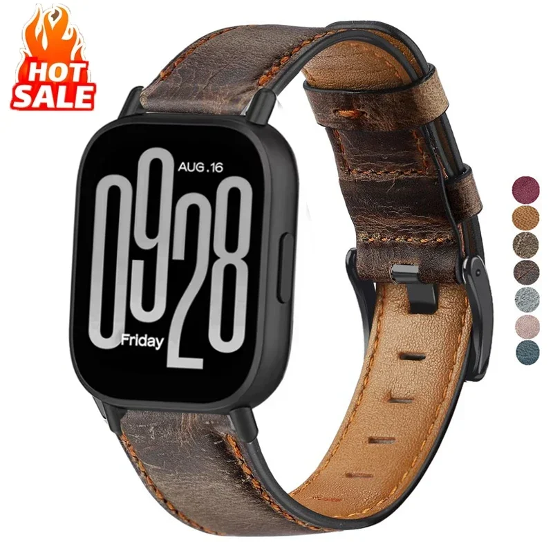 Leather Strap for Redmi Watch 5 Lite Band Wristband Replacement Bracelet 20mm 22mm Correa for Xiaomi Mi Watch5 Active Accessorie