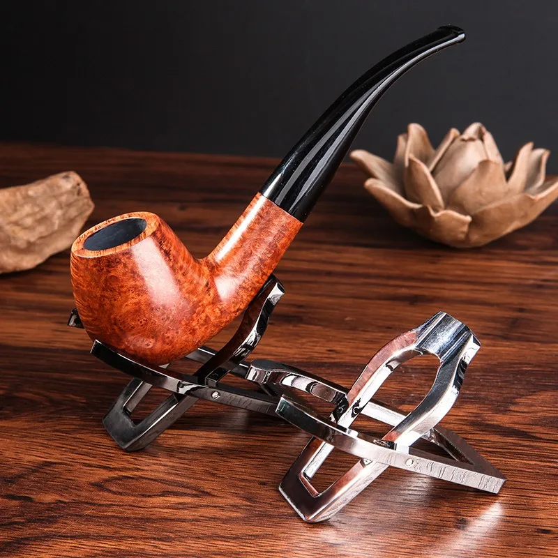 Rak Pipa Rokok Lipat Logam Kreatif, Tempat Pipa Rokok Stainless Steel, Aksesoris Rokok Pria