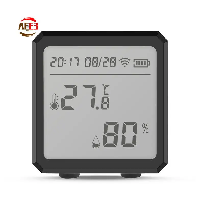 

AEE3-Интеллектуальный датчик Smart Link Tuya Многофункциональный датчик температуры и влажности Черный