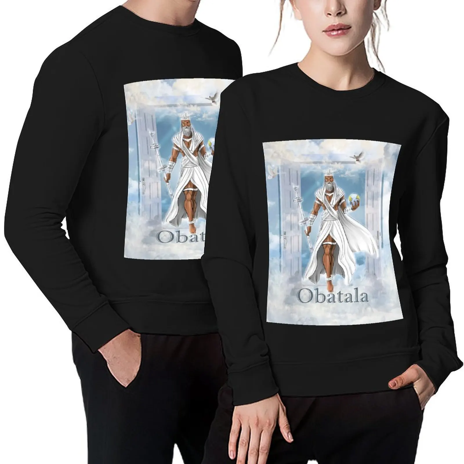 

Obatala the God of Creativity and Wisdom in the Yoruba Pantheon Pullover men's coat blouse aesthetic sweatshirts