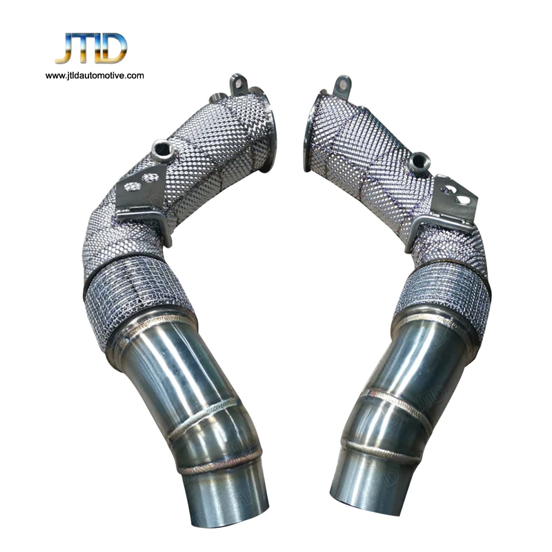 JTLD Hochwertiges 304SS Performance-Auspuffanlage-Fallrohr für BMW M5 F10 Downpipe Decat