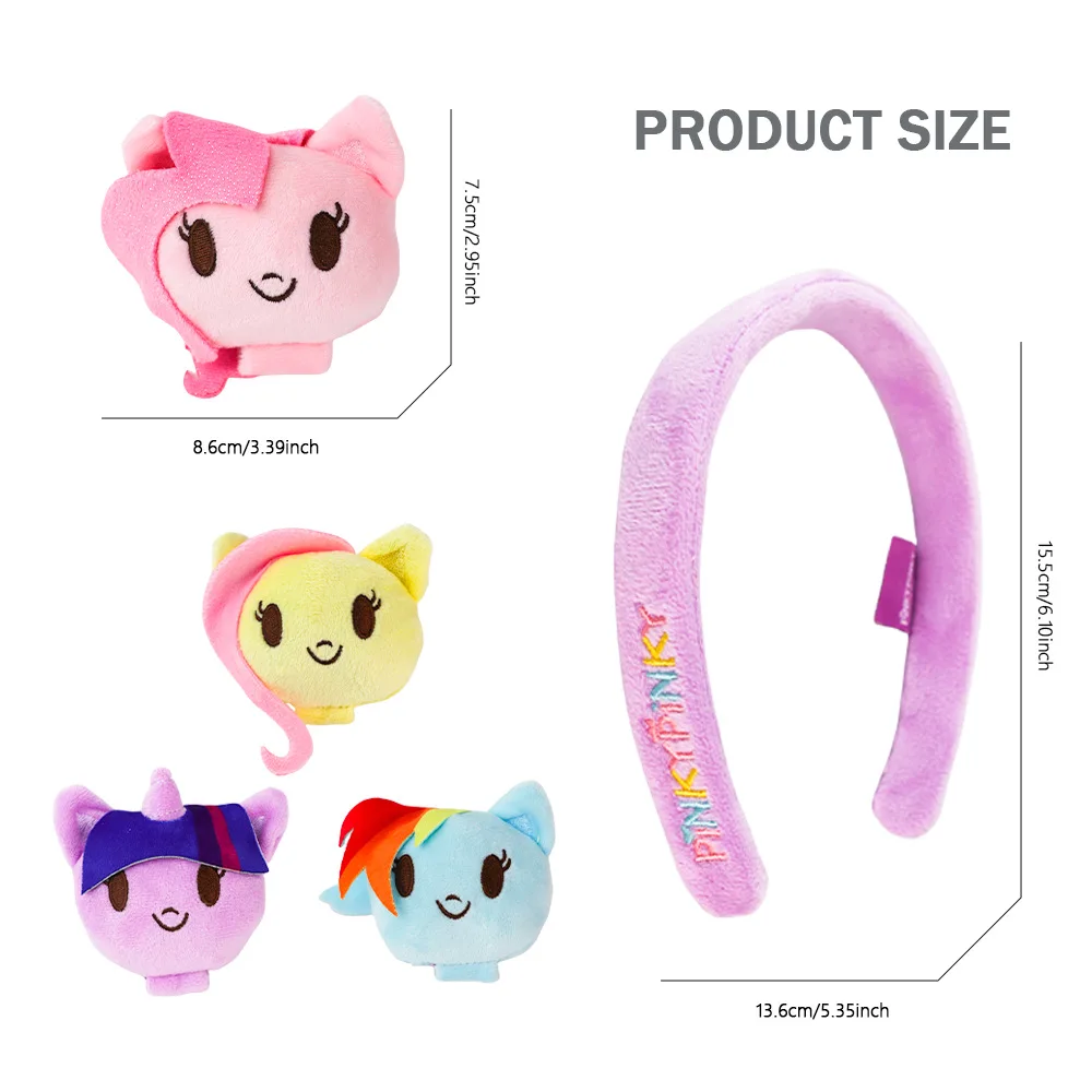 Kawaii My Little Pony DIY Headbands Cute Anime Twilight Sparkle Pinkie Pie Plush Doll Headband Gift for Girls