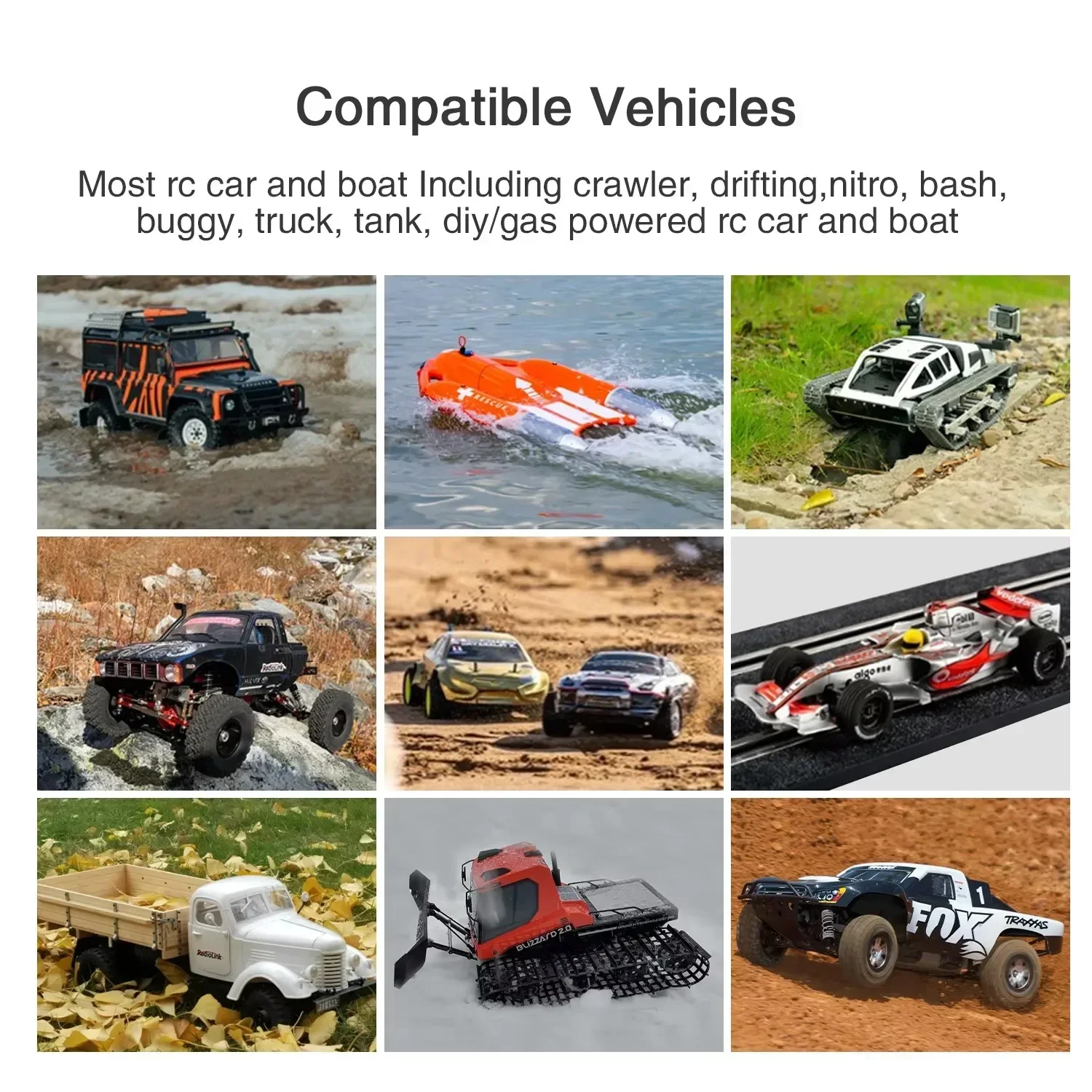 Radiolink R8FGH Gyro-Empfänger 2,4 G 8 Kanäle Telemetrie Fahrzeugspannung bis zu 14 S 58,8 V für RC-Car-Bootsmäher-Maschinenroboter