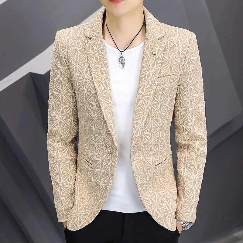 

New Men's Fashion, Casual, Business Gentleman, Outdoor Banquet, All-purpose, Slimming, Trendy Hairstylist, Korean Version Blazer