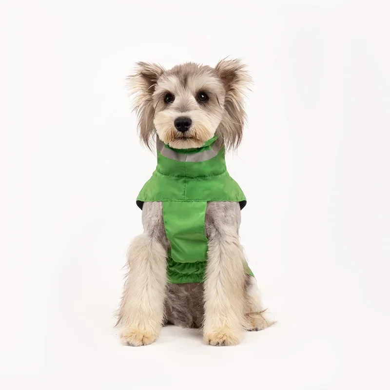 OEM/ODM Magic Tape Pet Raincoat High Waterproof Performance Luxury Vest for Dogs and Cats Adjustable Reflective Floral Polyester