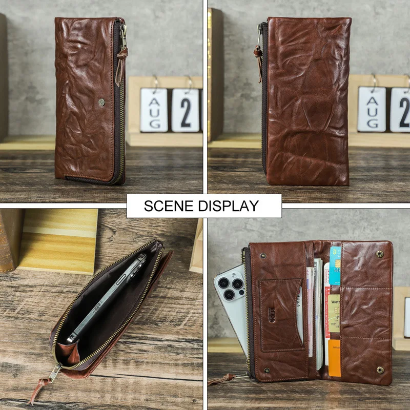 2026-new-black-angel-handbag-pattern-top-layer-cowhide-rfid-anti-magnetic-long-men's-wallet-multi-function-leather-goods