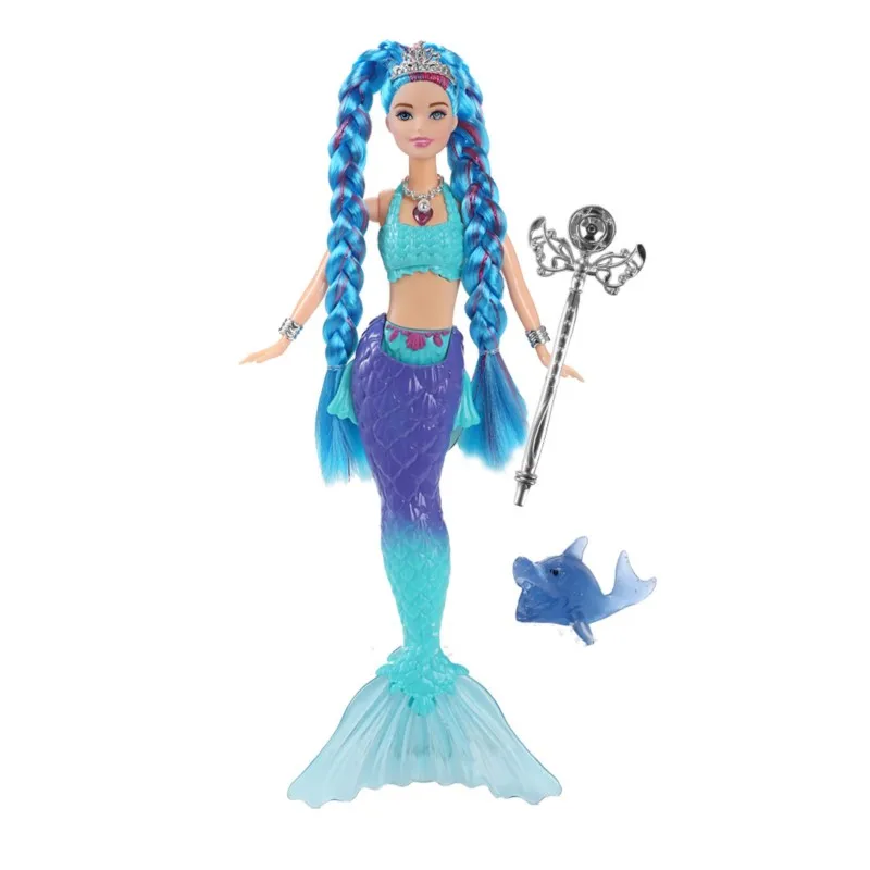30CM poupée sirène jouet avec lumières musique articulations mobiles 1/6 BJD longue tresse sirène poupée enfants jouer maison jouets cadeau d'anniversaire
