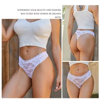 3Pcs Lace Sexy Thongs Women Low-Rise Briefs Sexy Soft Ladies Underwear Trendy Floral Underpants Female Flowery Panty Lingerie - Image 3