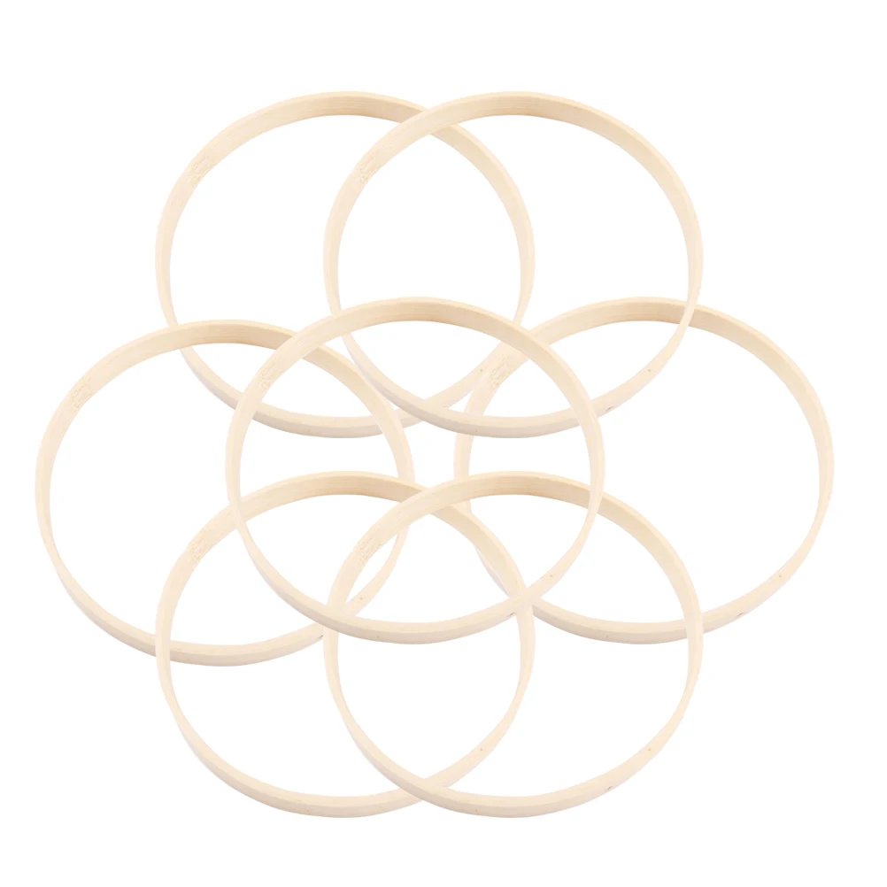 

20 Pcs Dream Catcher Bamboo Circle Handmade Crafts Dreamcatcher DIY Lace Rings Wooden for Project