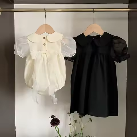 Summer Sisters Dress Baby Girl Birthday Romper Outfits Princess Wedding Bridesmaid Wear Evening Party Dresses Toddler Clothes