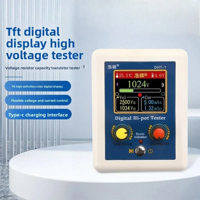 Afbeelding 3: Stabiele TFT-kleurendisplay Multifunctionele digitale hoogspanningstester DHT-1 Spanningsweerstand Capaciteit Transistortester00