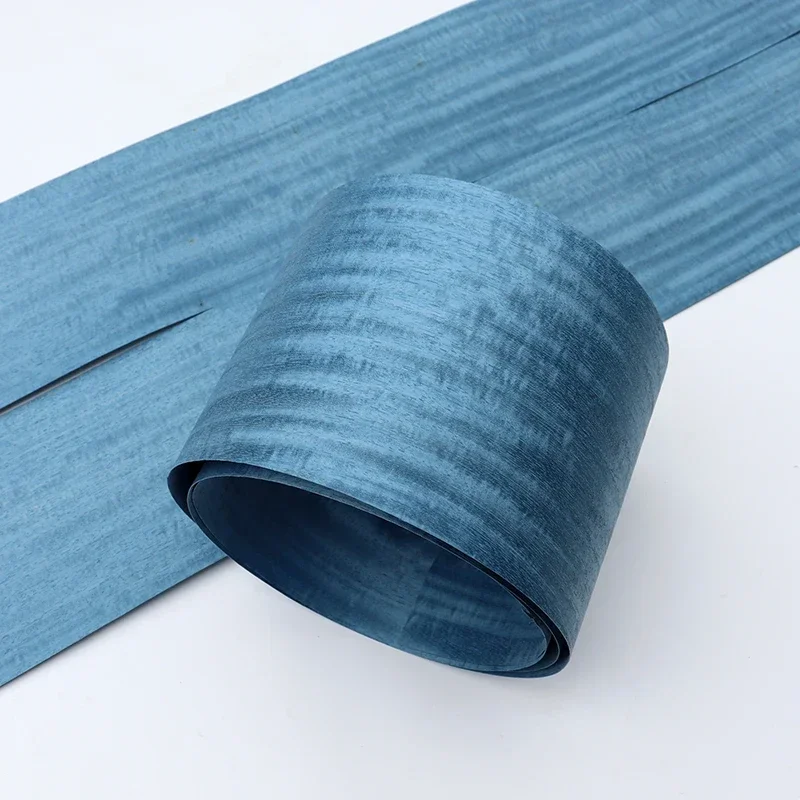 Natural Veneer Tie-chun Genuine Figured Q/C Wood Dyed Decorative Sliced Veneer Excellent Panel EP for Furniture Blue