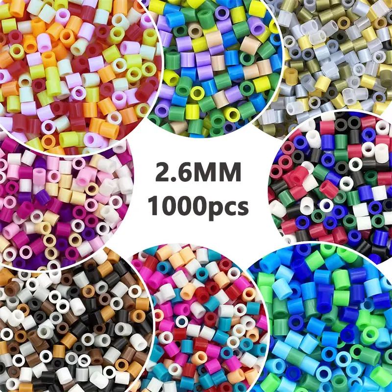 

2.6MM 1000PCS 21 Kinds Colors Mini Melting Beads Children DIY Handmade Make Intelligence Education Toys Kids Originality Puzzle