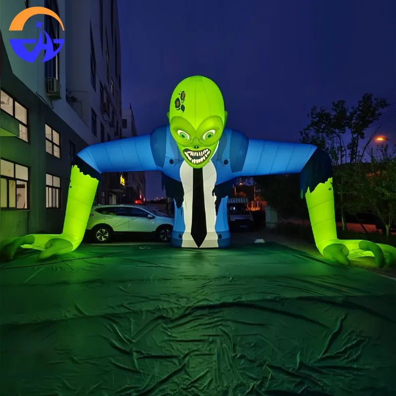 

Custom Giant Inflatable Half-Body Zombie Arch Model - Oxford Fabric with Blower, Halloween Horror Atmosphere Decoration