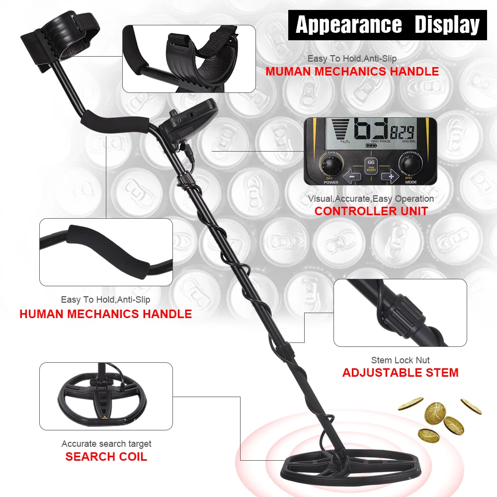 Underground Metal Detector TX-850, with LCD Display, Treasure Hunter, Gold Digger, 11\