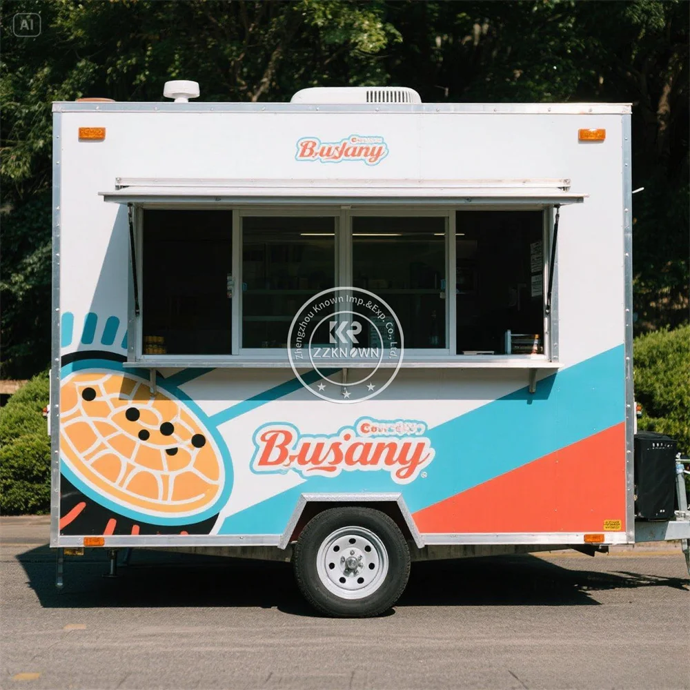 

Концессионный прицеп для еды, тележка для хот-догов, грузовик для мороженого, уличный ресторан, полностью оборудованный грузовик для еды индивидуального размера на продажу