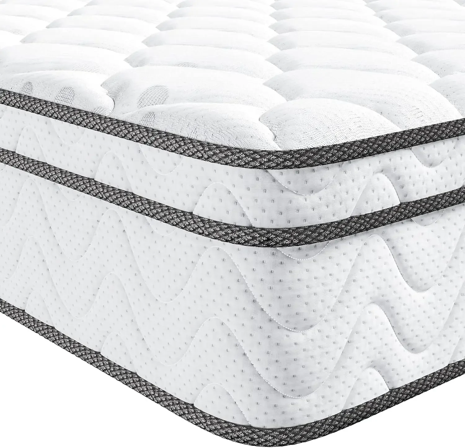 Queen Mattress, 10 Inch Hybrid Mattress with Memory Foam & Pocket Spring, Ergonomic Design for Pressure Relief