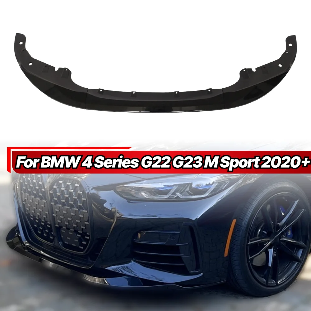 

Front Bumper Lip Spoiler Chin Body Kit Protection ABS Exterior For BMW BMW 4-Series G22 G23 G26 2-Door / 4-Door M-Sport Models