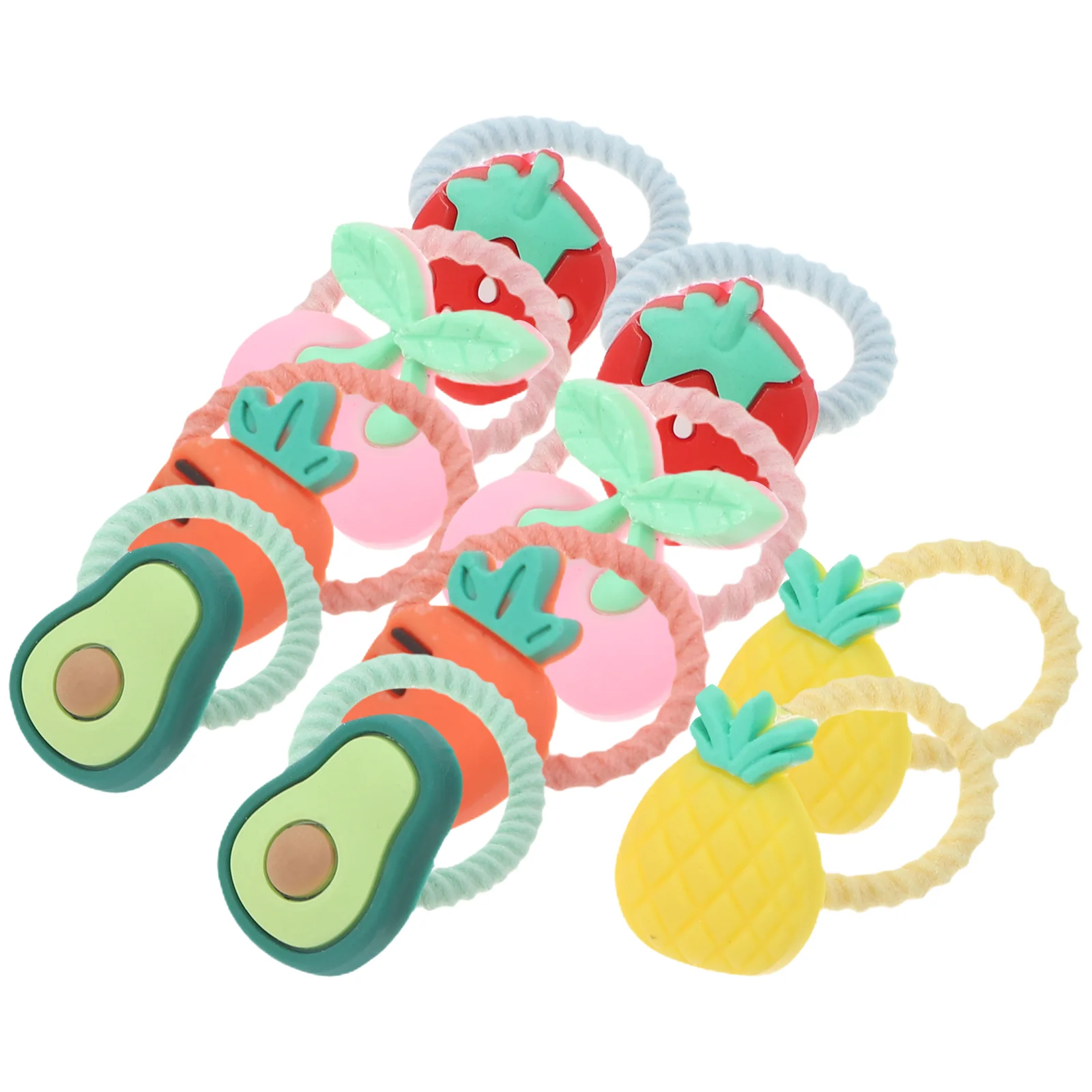 

10pcs Dog Hair Ties Elastic Bands Cute Accessories Longhaired Bow Scrunchies Ponytail Holders Rubber Cartoon Pet Supplies Doggy