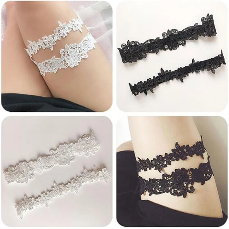 Sexy Mode Lingerie Bruiloft Kousenband Riem Bruid Cosplay Party Accessoires Strik Bloem Kant Elastische Been Ring Bruids Been Kousenband