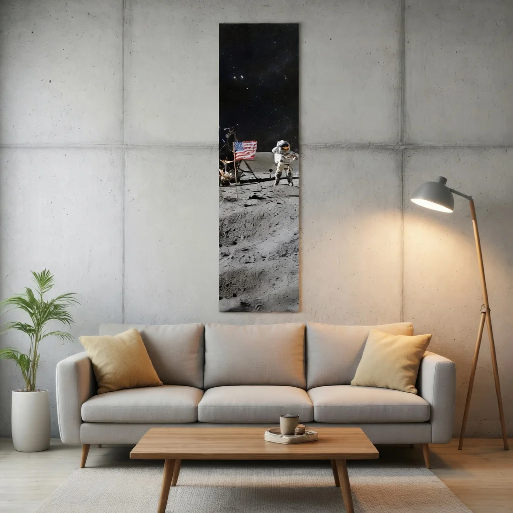 American Flag Astronaut Space Tapestry Exploration Flat Print Wall Art Decor for Office Dorm Party Aesthetic Cool Gift