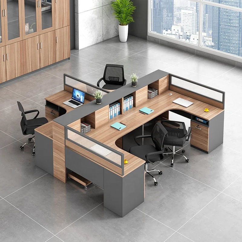 

Modern Style Modular Office Furniture Convertible Workstation Table Chair Set for Commercial Staff Office or Bureau De Travail