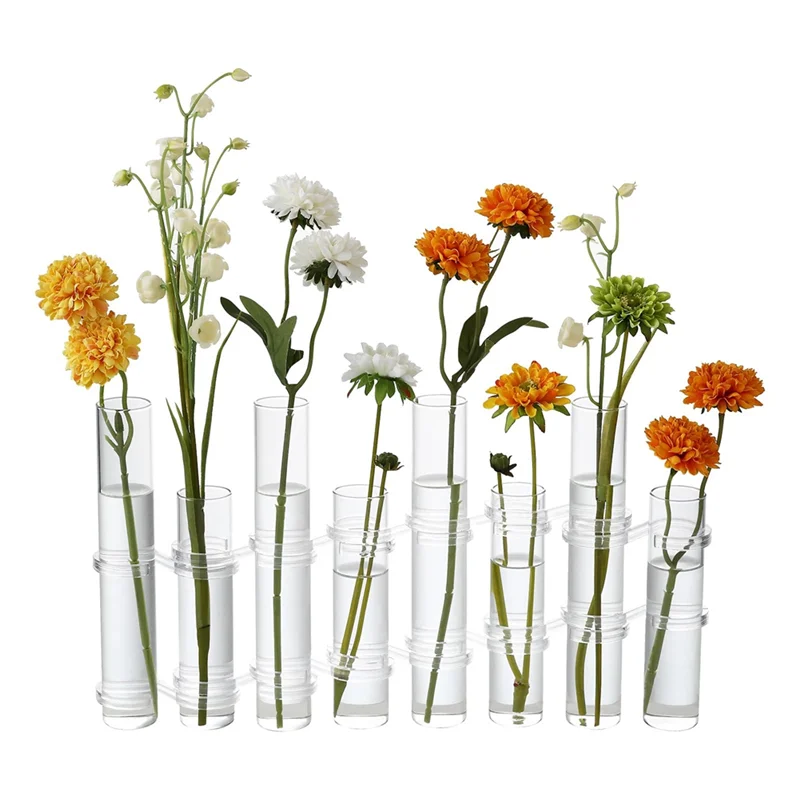 

ABKJ-Hinged Flower Vase Clear Glass Test Tube Propagation Station, For Of Indoor Decor