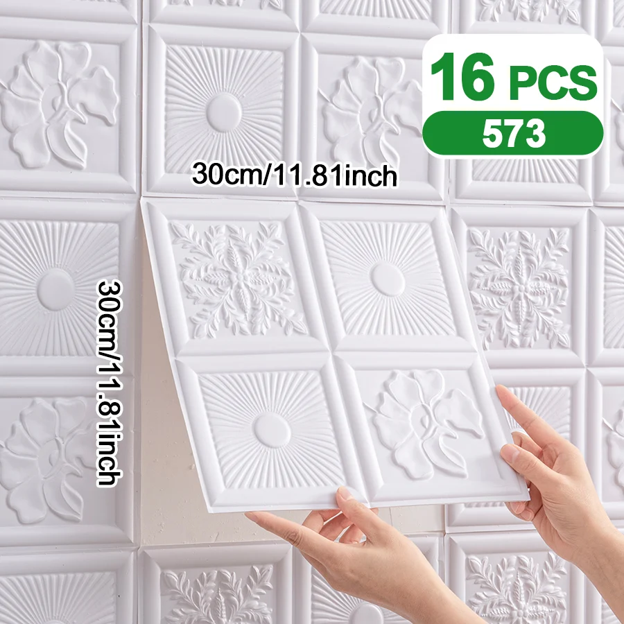 

16pcs Wallpaper Self Adhesive Pannelli Decorativi Per Pareti 11.81X11.81Inwallpaper Peel and Stick Wallpaper Wall Panels Self Adhesive Decoration Chambre Paneles De Pared 3d Stick on Wall Tiles Papel Pintado